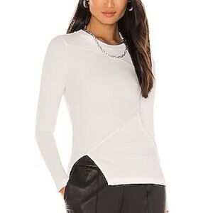 All Saints Gia Long Sleeve Asymmetrical T NWOT